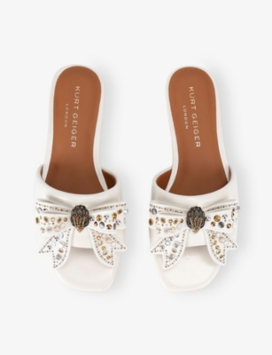 KURT GEIGER LONDON: Kensington Bow Patent-Leather Sandals