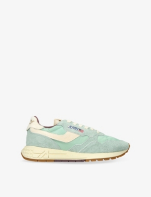 AUTRY: Reelwind Panelled Suede and Woven Low-Top Trainers
