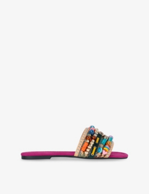 Kurt Geiger Beaded Southbank Slides In Multi