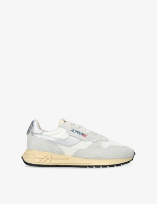 AUTRY: Reelwind Panelled Suede and Woven Low-Top Trainers