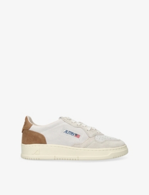 AUTRY: Medalist Bi-Colour Suede Low-Top Trainers