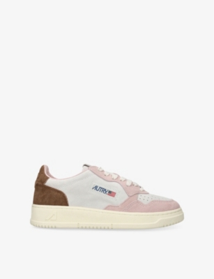 AUTRY: Medalist Bi-Colour Suede Low-Top Trainers