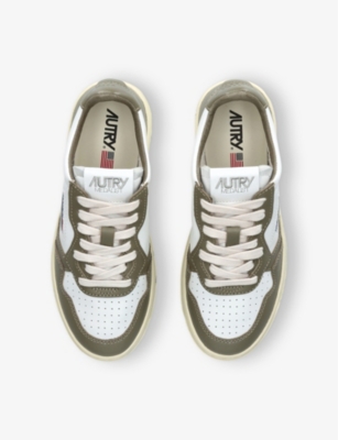 AUTRY: Medalist Bi-Colour Leather Low-Top Trainers