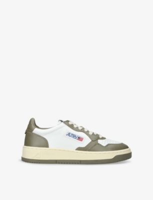 AUTRY: Medalist Bi-Colour Leather Low-Top Trainers