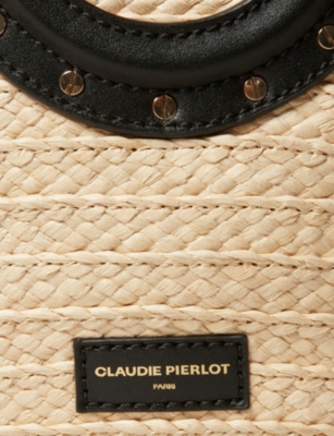 CLAUDIE PIERLOT: Small Ring-Handle Woven Basket Bag