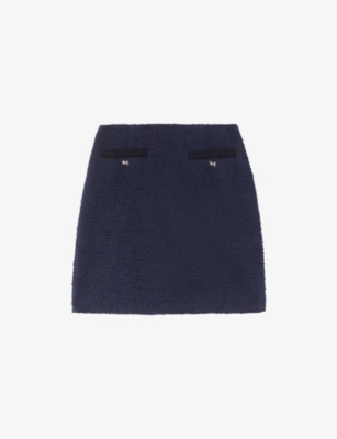 LK BENNETT: Charlie Tweed Cotton-Blend Mini Skirt