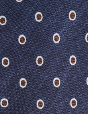 REISS: Liam Polka-Dot Silk-Blend Tie