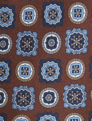 REISS: Anzio Medallion-Print Silk Tie