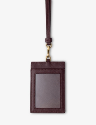 PRADA: Saffiano Leather Badge Holder