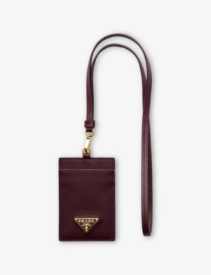 PRADA: Saffiano Leather Badge Holder