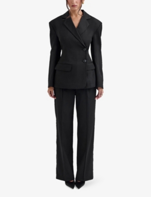 Hudson Hourglass Stretch-Woven Blazer