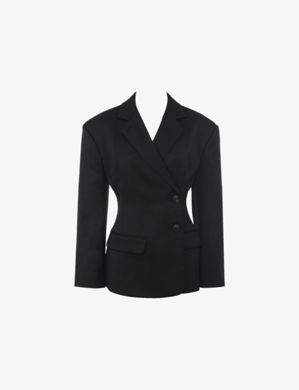 Hudson Hourglass Stretch-Woven Blazer