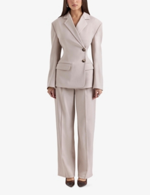 Hudson Hourglass Stretch-Woven Blazer