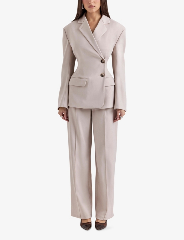 Hudson Hourglass Stretch-Woven Blazer
