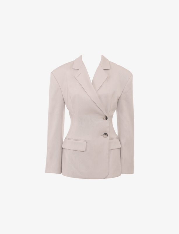 Hudson Hourglass Stretch-Woven Blazer