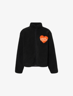Market Mens Black Betty Boop Sweetheart Graphic-print Fleece Jacket Xl