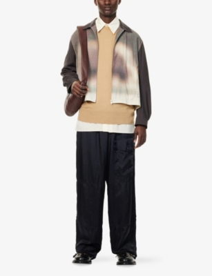 UNDERCOVER: Abstract Pattern Long-Sleeve Linen Jacket