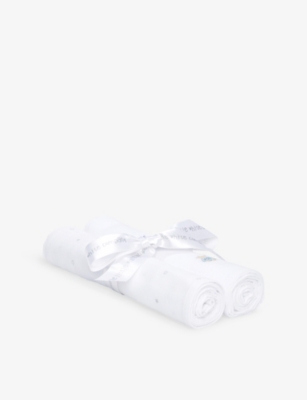 THE LITTLE WHITE COMPANY: Bedtime Friends Graphic-Print Cotton Muslin Set Of Two