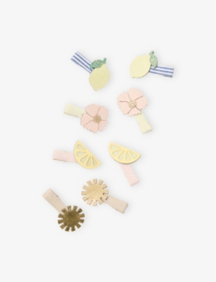 Mimi & Lula Amalfi Pack Of Eight Mini Hair Clips In Multi