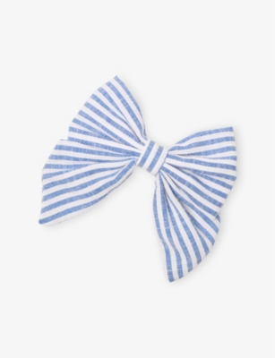 MIMI & LULA: Seaside Stripe Bow Fabric Hair Clip