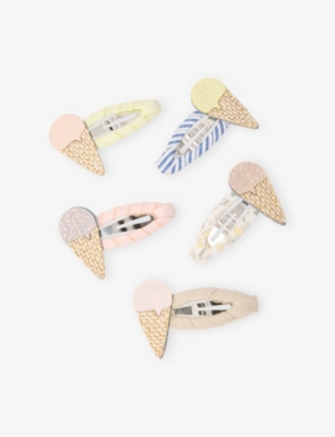 MIMI & LULA: Ice Cream Clic Clacs Pack of Five Hair Clips