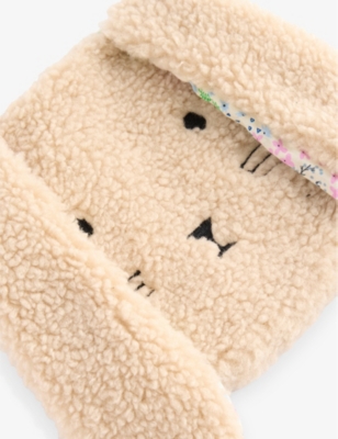 MIMI & LULA: Kids' Fluffy Bunny Face Woven Cross-Body Bag