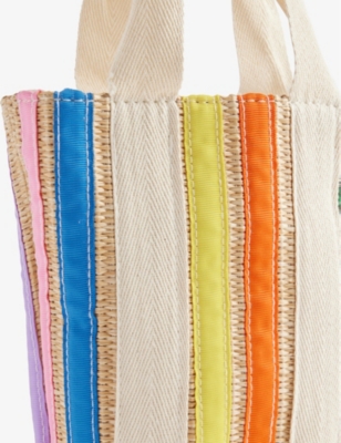 MIMI & LULA: Kids' Rainbow Woven Basket Bag