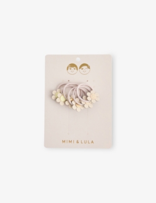 MIMI & LULA: Daisy Mini Pack of Six Elasticated Hair Ties