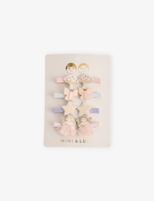 MIMI & LULA: Fairy Mini Pack of Eight Fabric Hair Clips