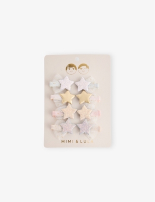 MIMI & LULA: Ballet Star Mini Pack of Eight Fabric Hair Clips