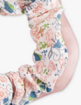 MIMI & LULA: Satin-Edge Floral-Print Woven Scrunchie