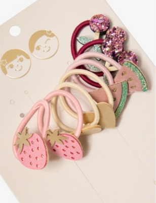 MIMI & LULA: Fruit Mini Ponies Pack of Eight Elasticated Hair Ties