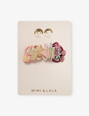 MIMI & LULA: Fruit Mini Ponies Pack of Eight Elasticated Hair Ties