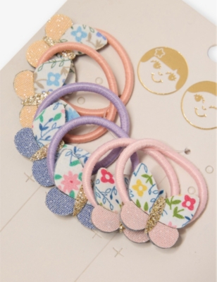 MIMI & LULA: Betty Butterfly Mini Ponies Pack of Six Elasticated Hair Ties