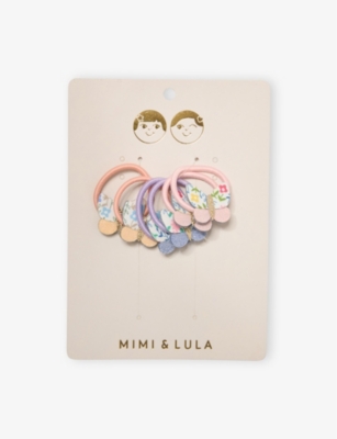 MIMI & LULA: Betty Butterfly Mini Ponies Pack of Six Elasticated Hair Ties