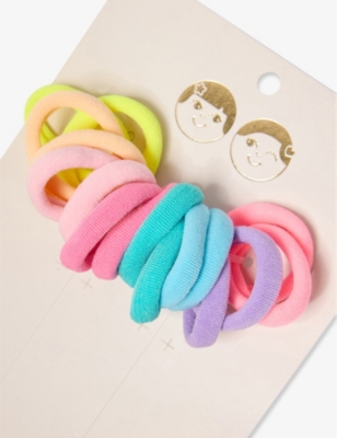 MIMI & LULA: Mini Pack Of 16 Towelling Pony Hair Ties