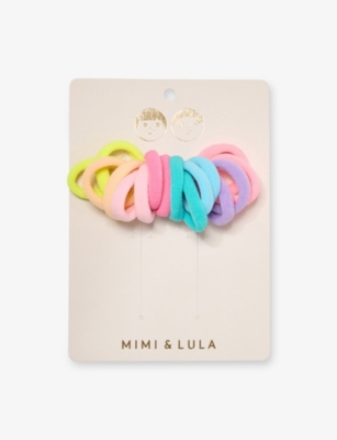 MIMI & LULA: Mini Pack Of 16 Towelling Pony Hair Ties