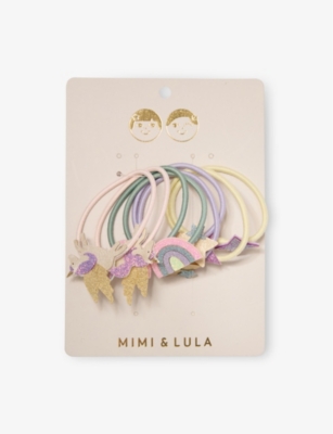 MIMI & LULA: Unicorn Pack of Eight Elasticated Hair Ties