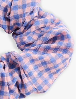 MIMI & LULA: Check-Print Giant Woven Scrunchie