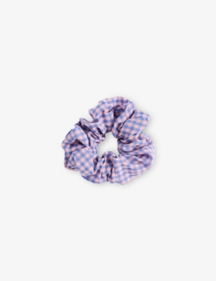 MIMI & LULA: Check-Print Giant Woven Scrunchie