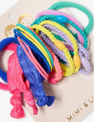 MIMI & LULA: Large Mixed Pack of 24 Elasticated Hair Ties