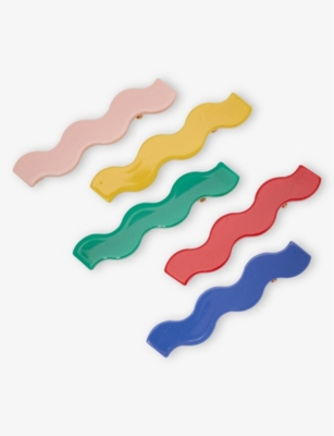 MIMI & LULA: Wiggle Pack of Six Acetate Hair Clips