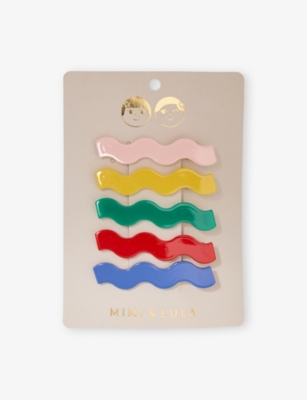 MIMI & LULA: Wiggle Pack of Six Acetate Hair Clips