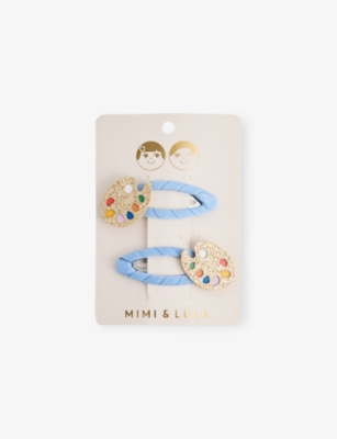 MIMI & LULA: Artist Pack of Two Fabric Clic Clac Hair Clips