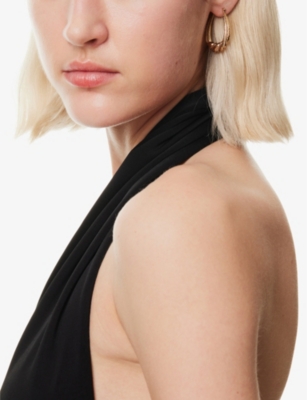 LAURA VANN: Twist Creole 18ct Yellow Gold Earrings
