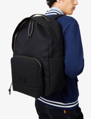 POLO RALPH LAUREN: Leather-Trim Canvas Backpack