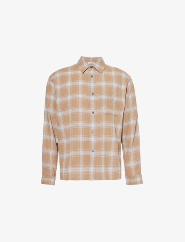 Plaid-Pattern Regular-Fit Woven Shirt