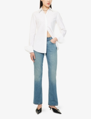 HAIKURE: Carly Lagoon Low-Rise Denim Jeans