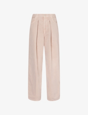 Shop Haikure Womens Skin Candy Wide-leg Cotton And Linen Trousers