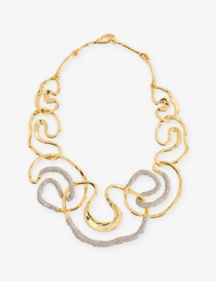 ALEXIS BITTAR: Solanales 14ct Yellow Gold-Plated Brass Necklace